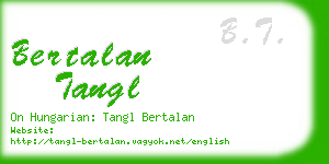 bertalan tangl business card